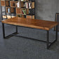Dark Brown Solid Wood Dining Table Set 1/2/5 Pcs Industrial Dinette Set for Home
