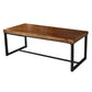 Dark Brown Solid Wood Dining Table Set 1/2/5 Pcs Industrial Dinette Set for Home
