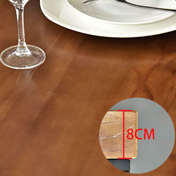 Dark Brown Solid Wood Dining Table Set 1/2/5 Pcs Industrial Dinette Set for Home