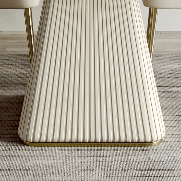 White Dinette Set with Leather Chairs 1/4/5 Pcs Modern Rectangle Dining Table Set Clearhalo 'Dining Room Sets' 'Dining Tables & Seating' 'dining_room_set' 'furn' 'furn_dining_room_set' 'Furniture' 'Kitchen & Dining Furniture' 7277914