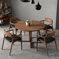 Modern Style Dinette Set 1/2/3/4/5 Pcs Round Solid Wood Dinette Table with Dining Chair 5 Pieces: Table, 4 Brown Chairs Clearhalo 'Dining Room Sets' 'Dining Tables & Seating' 'dining_room_set' 'furn' 'furn_dining_room_set' 'Furniture' 'Kitchen & Dining Furniture' 7277930