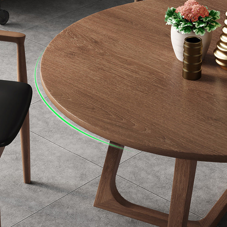 Modern Style Dinette Set 1/2/3/4/5 Pcs Round Solid Wood Dinette Table with Dining Chair Clearhalo 'Dining Room Sets' 'Dining Tables & Seating' 'dining_room_set' 'furn' 'furn_dining_room_set' 'Furniture' 'Kitchen & Dining Furniture' 7277931