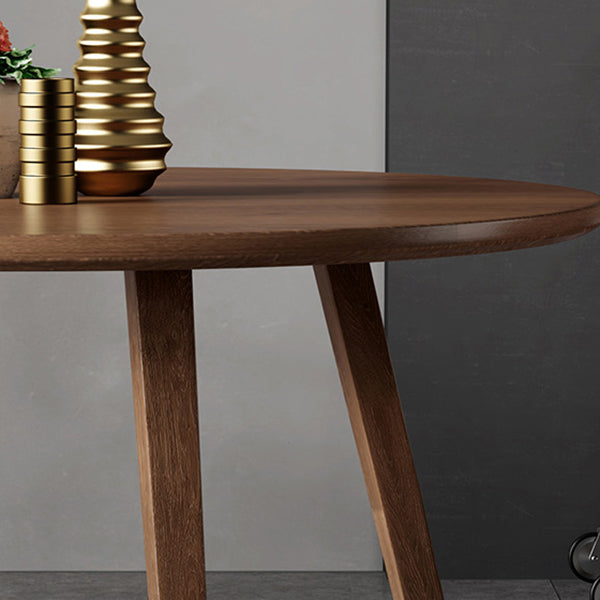 Modern Style Dinette Set 1/2/3/4/5 Pcs Round Solid Wood Dinette Table with Dining Chair Clearhalo 'Dining Room Sets' 'Dining Tables & Seating' 'dining_room_set' 'furn' 'furn_dining_room_set' 'Furniture' 'Kitchen & Dining Furniture' 7277933