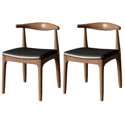 Modern Style Dinette Set 1/2/3/4/5 Pcs Round Solid Wood Dinette Table with Dining Chair 2 Black Chairs Clearhalo 'Dining Room Sets' 'Dining Tables & Seating' 'dining_room_set' 'furn' 'furn_dining_room_set' 'Furniture' 'Kitchen & Dining Furniture' 7277934