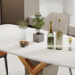 Rectangle Pedestal Dinner Room Kitchen Table Modern Dining Site Table Clearhalo 'Dining Tables & Seating' 'Dining Tables' 'dining_table' 'furn' 'furn_dining_table' 'Furniture' 'Kitchen & Dining Furniture' 7277956