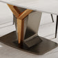 Rectangle Pedestal Dinner Room Kitchen Table Modern Dining Site Table Clearhalo 'Dining Tables & Seating' 'Dining Tables' 'dining_table' 'furn' 'furn_dining_table' 'Furniture' 'Kitchen & Dining Furniture' 7277957