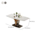 Rectangle Pedestal Dinner Room Kitchen Table Modern Dining Site Table Clearhalo 'Dining Tables & Seating' 'Dining Tables' 'dining_table' 'furn' 'furn_dining_table' 'Furniture' 'Kitchen & Dining Furniture' 7277963