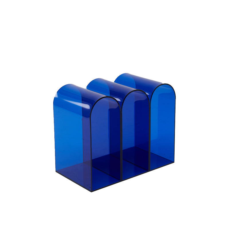 Contemporary Antique Finish Shelf Bookcase Geometric Bookshelf Blue Clearhalo 'Bookcases' 'furn' 'furn_bookcases' 'Furniture' 'Office Furniture' 7278430