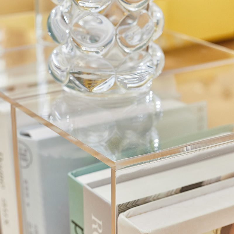 Contemporary Antique Finish Shelf Bookcase Geometric Bookshelf Clearhalo 'Bookcases' 'furn' 'furn_bookcases' 'Furniture' 'Office Furniture' 7278437