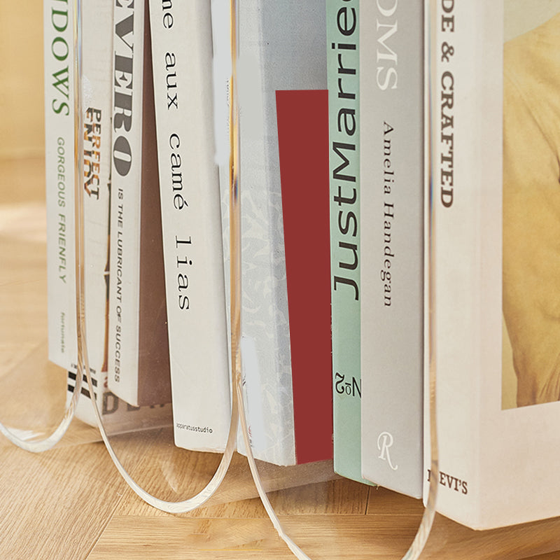 Contemporary Antique Finish Shelf Bookcase Geometric Bookshelf Clearhalo 'Bookcases' 'furn' 'furn_bookcases' 'Furniture' 'Office Furniture' 7278438