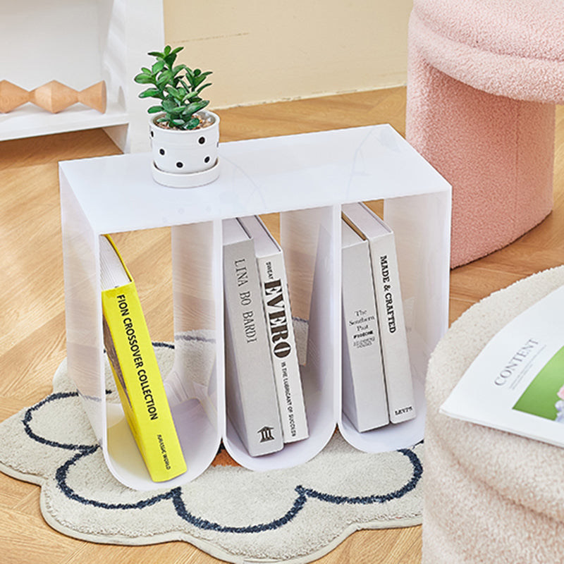 Contemporary Antique Finish Shelf Bookcase Geometric Bookshelf Clearhalo 'Bookcases' 'furn' 'furn_bookcases' 'Furniture' 'Office Furniture' 7278439