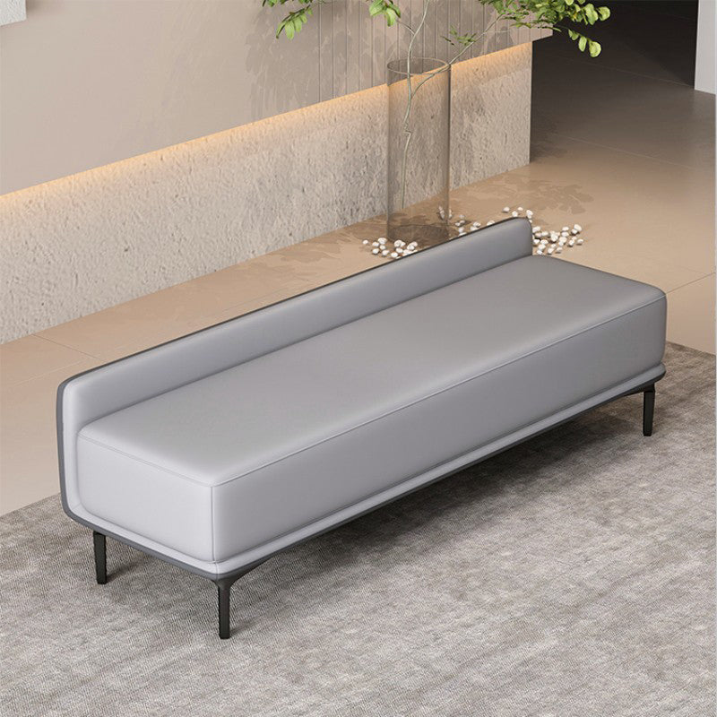 Contemporary Cushioned Seating Bench Rectangle Entryway and Bedroom Bench Grey Clearhalo 'Benches' 'Chairs & Seating' 'furn' 'furn_benches' 'Furniture' 'Living Room Furniture' 7278462