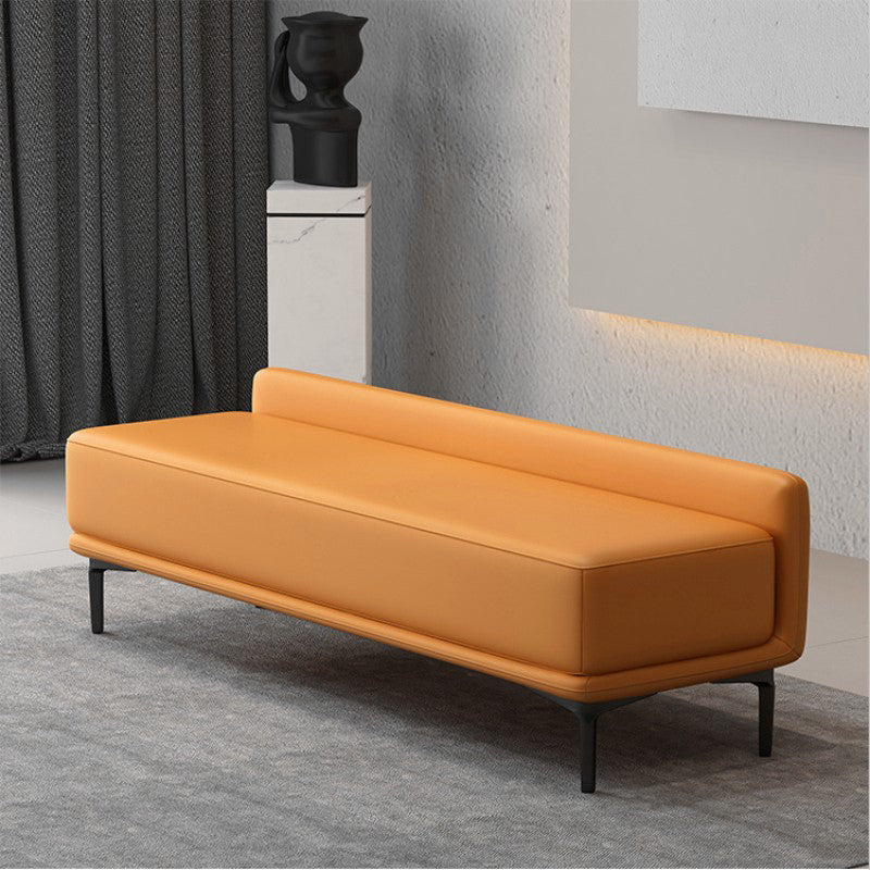 Contemporary Cushioned Seating Bench Rectangle Entryway and Bedroom Bench Orange Clearhalo 'Benches' 'Chairs & Seating' 'furn' 'furn_benches' 'Furniture' 'Living Room Furniture' 7278463