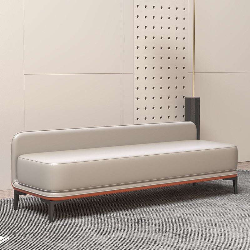 Contemporary Cushioned Seating Bench Rectangle Entryway and Bedroom Bench Brown Clearhalo 'Benches' 'Chairs & Seating' 'furn' 'furn_benches' 'Furniture' 'Living Room Furniture' 7278467