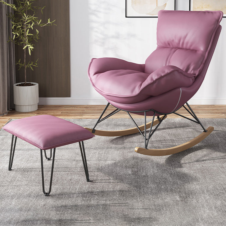 リビングルームのためのモダンなレジャーチェーズロッキングチェアラウンジ布張りのチャイズ