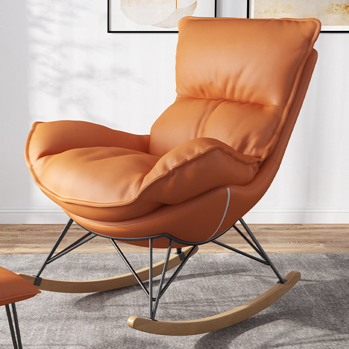 リビングルームのためのモダンなレジャーチェーズロッキングチェアラウンジ布張りのチャイズ