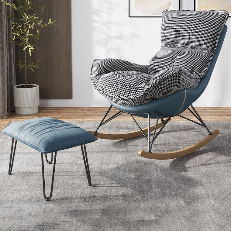 リビングルームのためのモダンなレジャーチェーズロッキングチェアラウンジ布張りのチャイズ