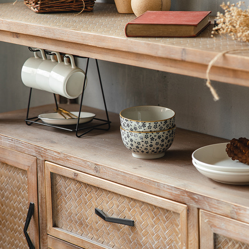 Traditional Wooden Dining Server Open Storage Sideboard for Dining Room Clearhalo 'buffet_sideboard' 'Buffets & Sideboards' 'furn' 'furn_buffet_sideboard' 'Furniture' 'Kitchen & Dining Furniture' 7278558
