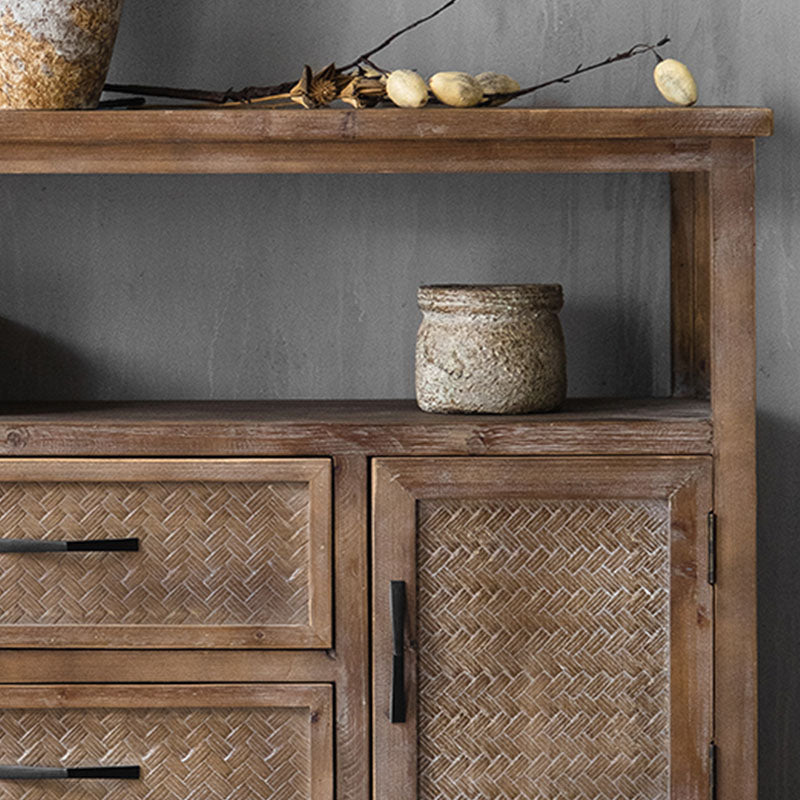 Mesa de la casa de la granja Servidor de madera para el hogar con 1/2/3-Drawer para el comedor