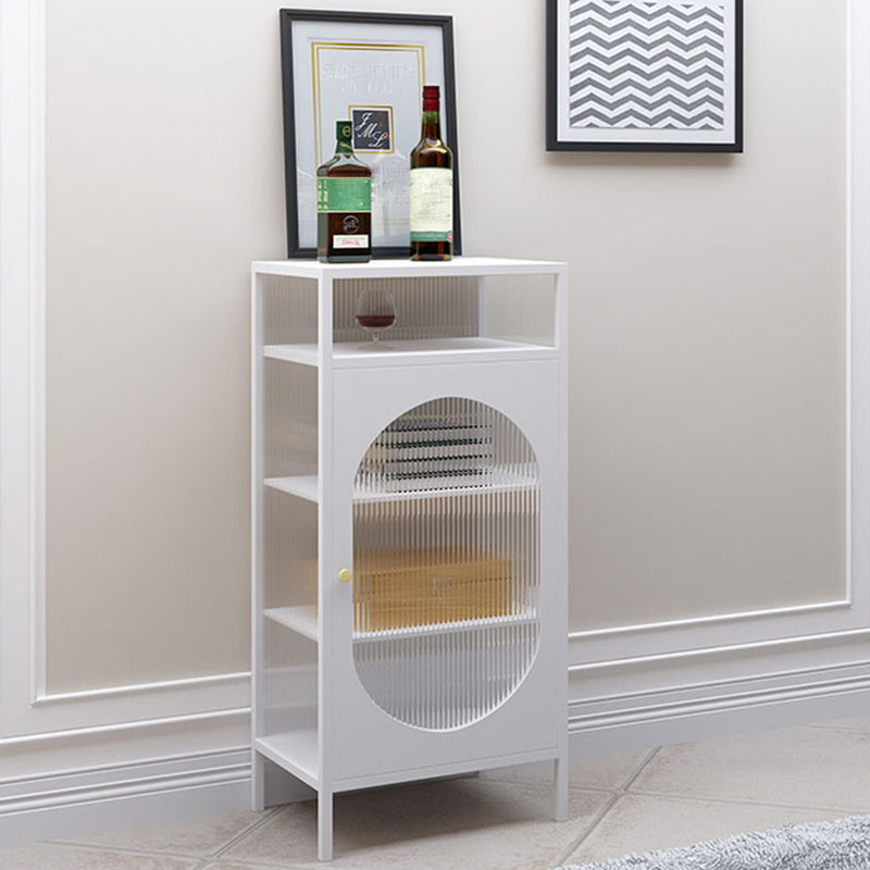 Contemporary Buffet Server Metal Dining Server with Doors for Living Room White Clearhalo 'buffet_sideboard' 'Buffets & Sideboards' 'furn' 'furn_buffet_sideboard' 'Furniture' 'Kitchen & Dining Furniture' 7278598