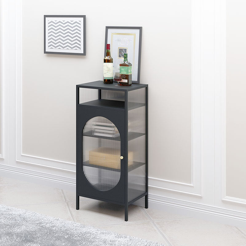 Contemporary Buffet Server Metal Dining Server with Doors for Living Room Clearhalo 'buffet_sideboard' 'Buffets & Sideboards' 'furn' 'furn_buffet_sideboard' 'Furniture' 'Kitchen & Dining Furniture' 7278599