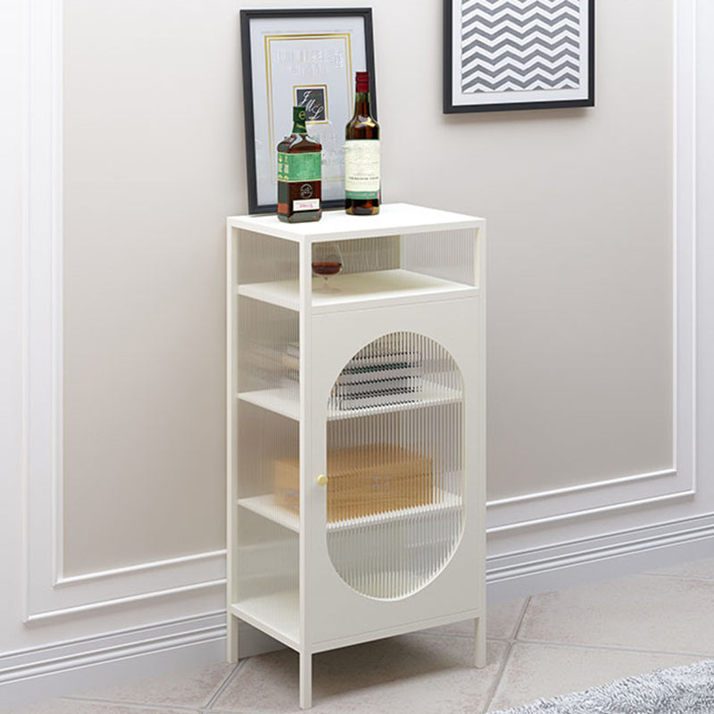 Contemporary Buffet Server Metal Dining Server with Doors for Living Room Off-White Clearhalo 'buffet_sideboard' 'Buffets & Sideboards' 'furn' 'furn_buffet_sideboard' 'Furniture' 'Kitchen & Dining Furniture' 7278600