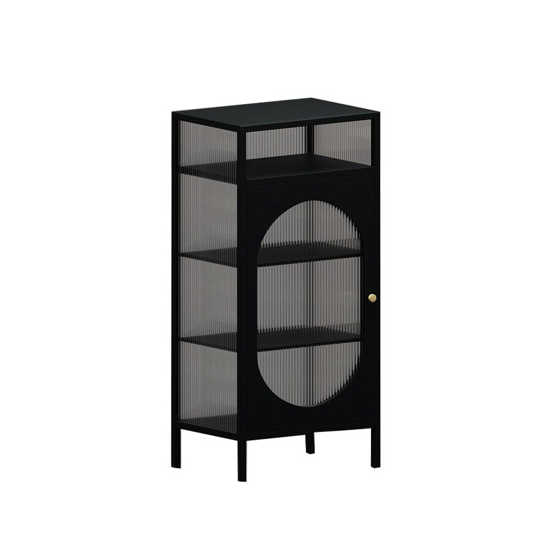 Contemporary Buffet Server Metal Dining Server with Doors for Living Room Clearhalo 'buffet_sideboard' 'Buffets & Sideboards' 'furn' 'furn_buffet_sideboard' 'Furniture' 'Kitchen & Dining Furniture' 7278603