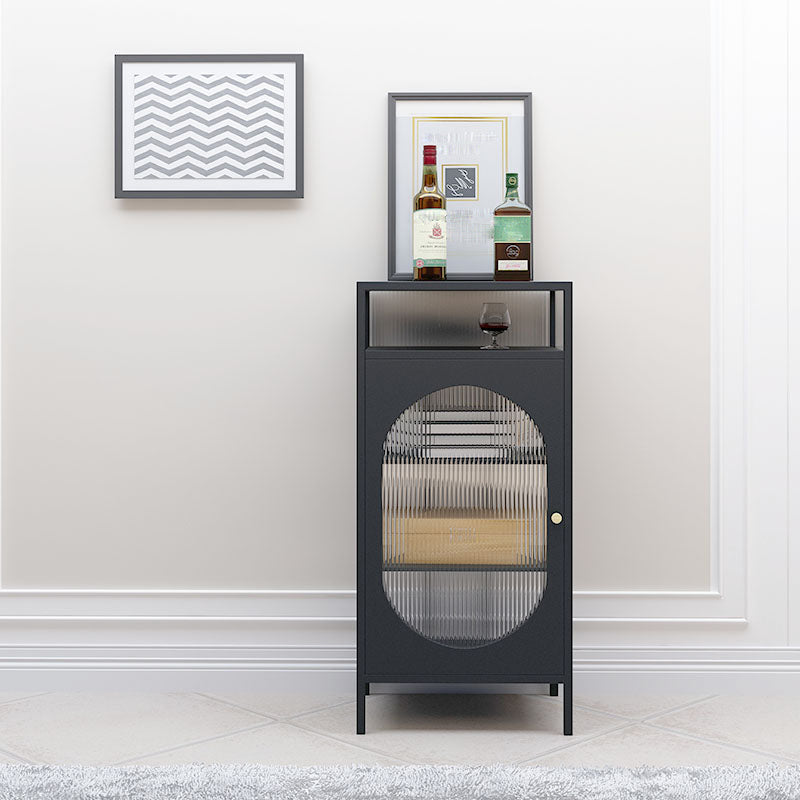 Contemporary Buffet Server Metal Dining Server with Doors for Living Room Clearhalo 'buffet_sideboard' 'Buffets & Sideboards' 'furn' 'furn_buffet_sideboard' 'Furniture' 'Kitchen & Dining Furniture' 7278607