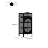 Contemporary Buffet Server Metal Dining Server with Doors for Living Room Clearhalo 'buffet_sideboard' 'Buffets & Sideboards' 'furn' 'furn_buffet_sideboard' 'Furniture' 'Kitchen & Dining Furniture' 7278609