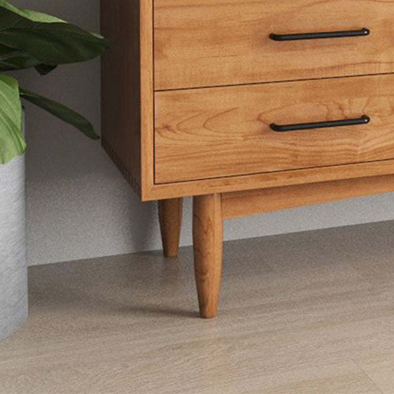 Estilo moderno Almacenamiento marrón Credenza Buffet Buffet de madera sólida con 4-Drawer