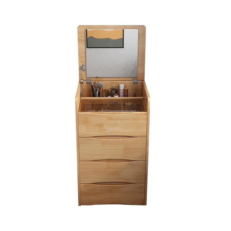 Contemporary 3 Drawer & Jewelry Vanity Desk Wood Makeup Vanity Desk Clearhalo 'Bedroom Furniture' 'furn' 'furn_makeup_vanities' 'Furniture' 'Makeup Vanities' 'makeup_vanities' 7278651