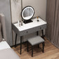 Modern Stone Top Make-up Vanity Solid Wood Vanity Dressing Table Set with 2 Drawers