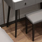 Modern Stone Top Make-up Vanity Solid Wood Vanity Dressing Table Set with 2 Drawers