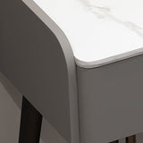 Modern Stone Top Make-up Vanity Solid Wood Vanity Dressing Table Set with 2 Drawers