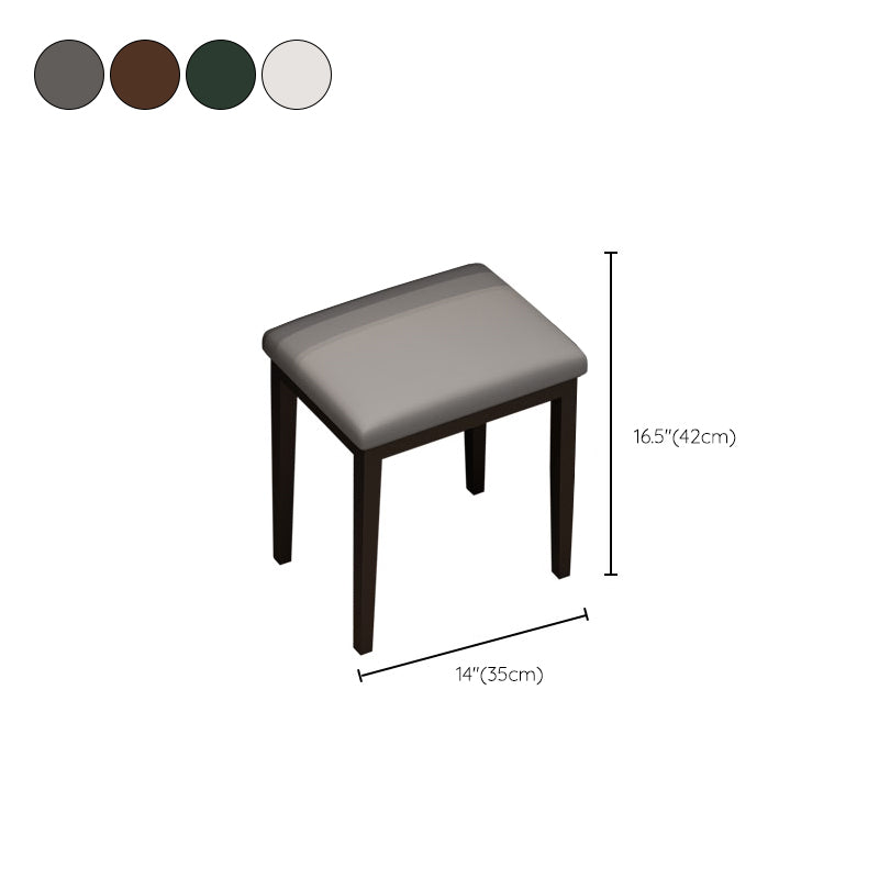 Modern Stone Top Make-up Vanity Solid Wood Vanity Dressing Table Set with 2 Drawers