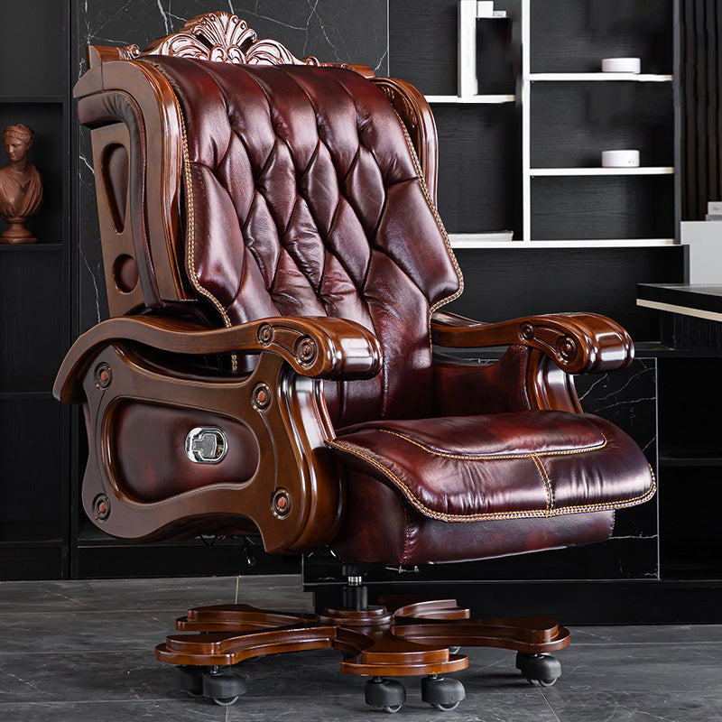 Sedia reclinabile tradizionale Base girevole in metallo in metallo con poggiapiedi