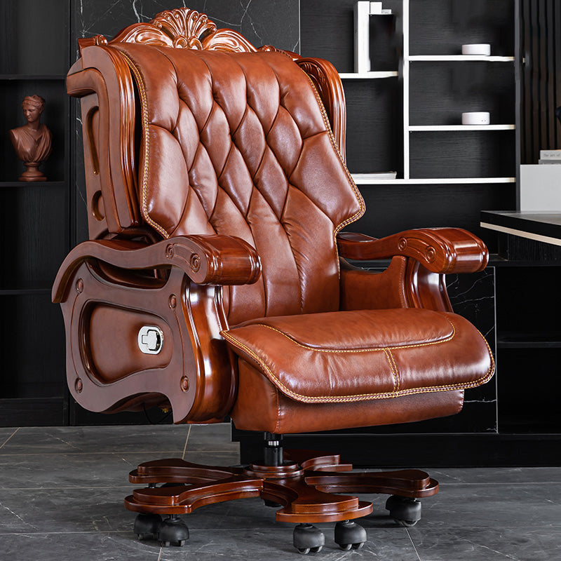 Sedia reclinabile tradizionale Base girevole in metallo in metallo con poggiapiedi