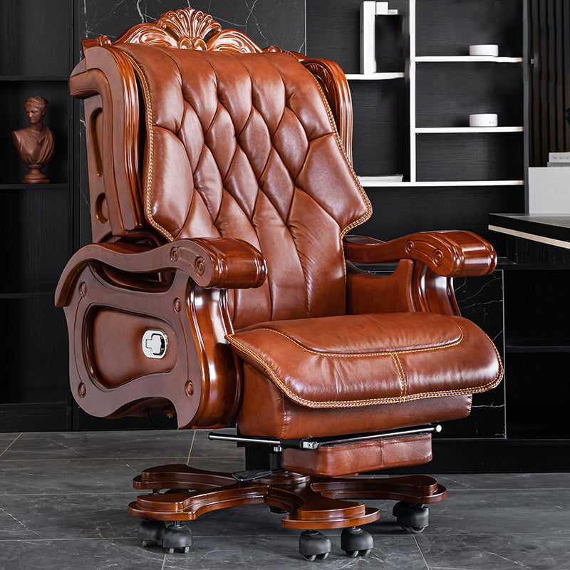 Sedia reclinabile tradizionale Base girevole in metallo in metallo con poggiapiedi