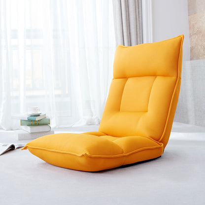 Cotton Blend Standard Recliner Solid Color Metal Frame Recliner Chair Yellow Clearhalo 'Chairs & Seating' 'furn' 'furn_recliners' 'Furniture' 'Living Room Furniture' 'Recliners' 7278720