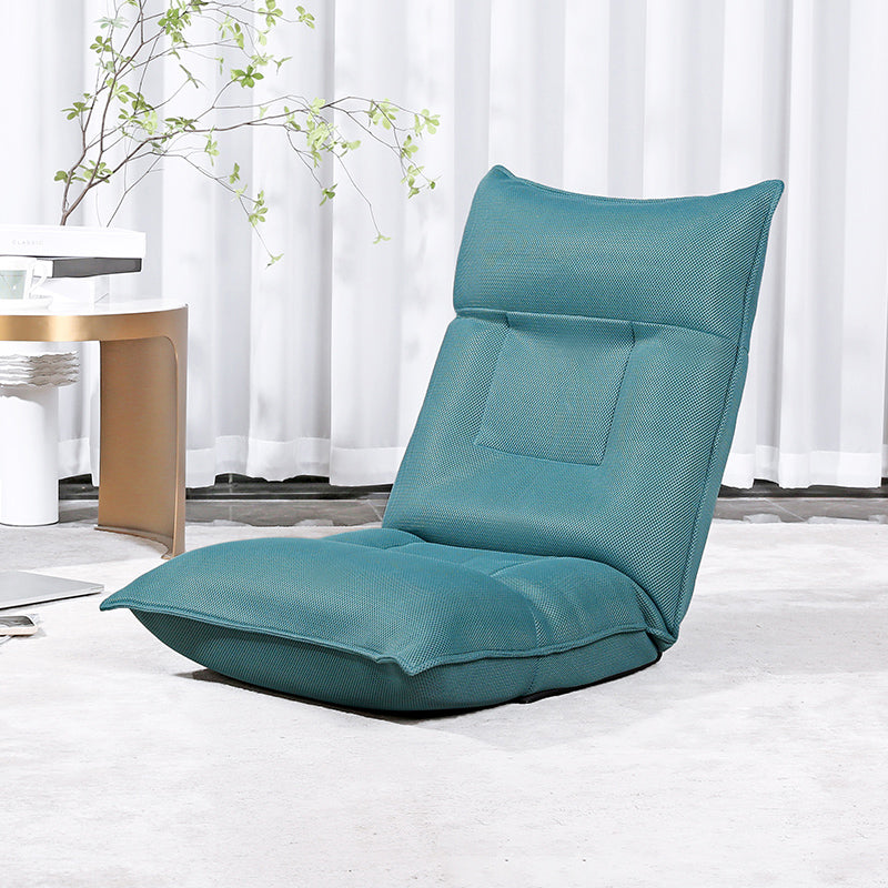 Cotton Blend Standard Recliner Solid Color Metal Frame Recliner Chair Teal Clearhalo 'Chairs & Seating' 'furn' 'furn_recliners' 'Furniture' 'Living Room Furniture' 'Recliners' 7278728