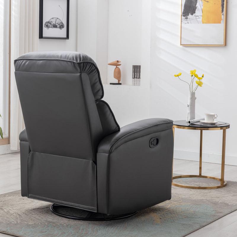 Sedia reclinabile in pelle di colore con polpe standard di polpetta rober girevole