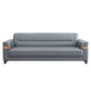 32" Wide Contemporary Sofa Leather Gray Seating for Living Room 3-Seater Sofa 77"L x 32"W x 31.5"H Clearhalo 'furn' 'furn_sofas' 'Furniture' 'Living Room Furniture' 'Sofa' 'sofas' 7278744
