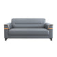 32" Wide Contemporary Sofa Leather Gray Seating for Living Room 2-Seater Sofa 57"L x 32"W x 31"H Clearhalo 'furn' 'furn_sofas' 'Furniture' 'Living Room Furniture' 'Sofa' 'sofas' 7278747