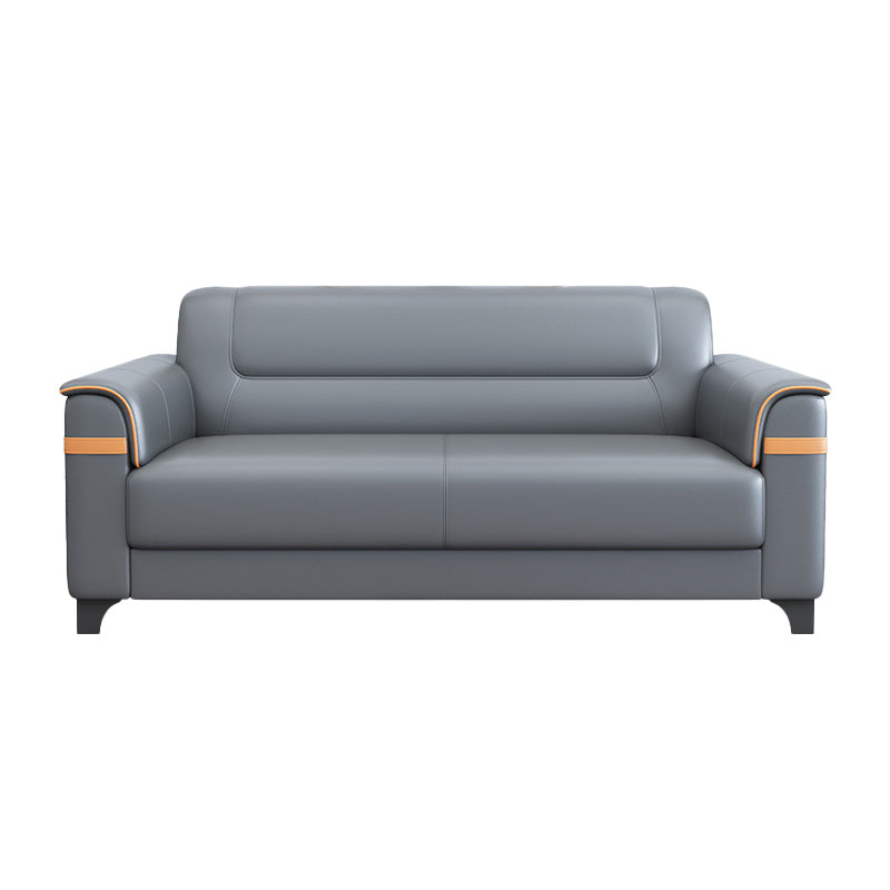 32" Wide Contemporary Sofa Leather Gray Seating for Living Room 2-Seater Sofa 57"L x 32"W x 31"H Clearhalo 'furn' 'furn_sofas' 'Furniture' 'Living Room Furniture' 'Sofa' 'sofas' 7278747