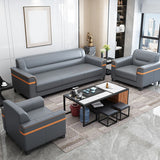 32" Wide Contemporary Sofa Leather Gray Seating for Living Room Clearhalo 'furn' 'furn_sofas' 'Furniture' 'Living Room Furniture' 'Sofa' 'sofas' 7278748