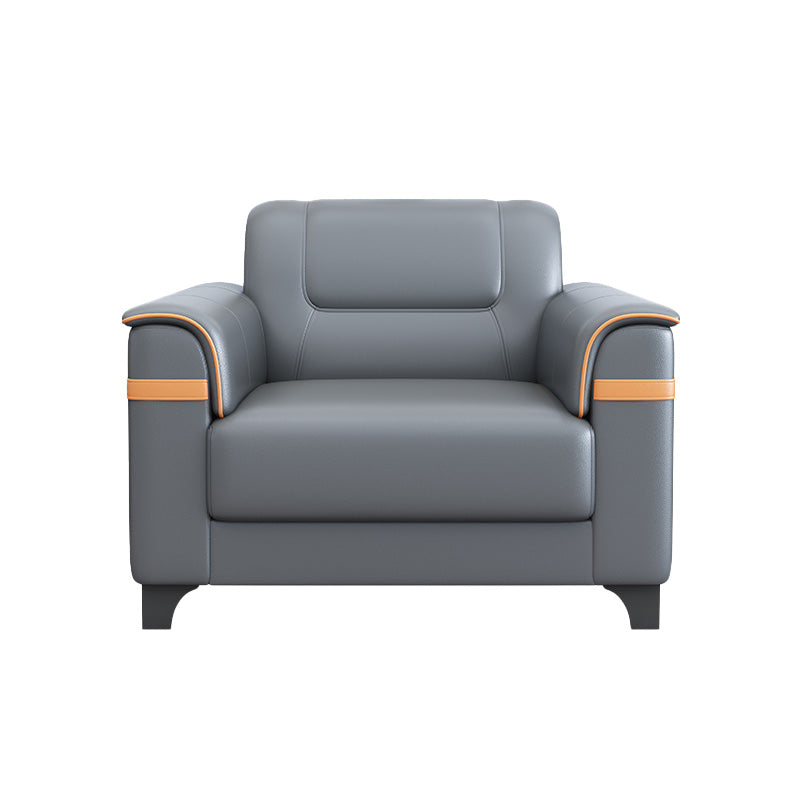 32" Wide Contemporary Sofa Leather Gray Seating for Living Room 1-Seater Sofa 37"L x 32"W x 31"H Clearhalo 'furn' 'furn_sofas' 'Furniture' 'Living Room Furniture' 'Sofa' 'sofas' 7278751