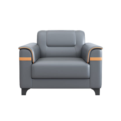 32" Wide Contemporary Sofa Leather Gray Seating for Living Room 1-Seater Sofa 37"L x 32"W x 31"H Clearhalo 'furn' 'furn_sofas' 'Furniture' 'Living Room Furniture' 'Sofa' 'sofas' 7278751