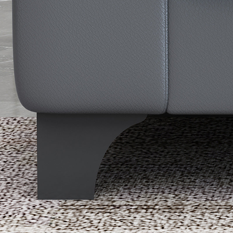 32" Wide Contemporary Sofa Leather Gray Seating for Living Room Clearhalo 'furn' 'furn_sofas' 'Furniture' 'Living Room Furniture' 'Sofa' 'sofas' 7278753