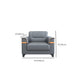32" Wide Contemporary Sofa Leather Gray Seating for Living Room Clearhalo 'furn' 'furn_sofas' 'Furniture' 'Living Room Furniture' 'Sofa' 'sofas' 7278756