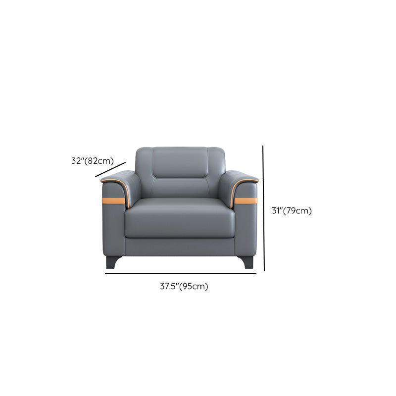 32" Wide Contemporary Sofa Leather Gray Seating for Living Room Clearhalo 'furn' 'furn_sofas' 'Furniture' 'Living Room Furniture' 'Sofa' 'sofas' 7278756